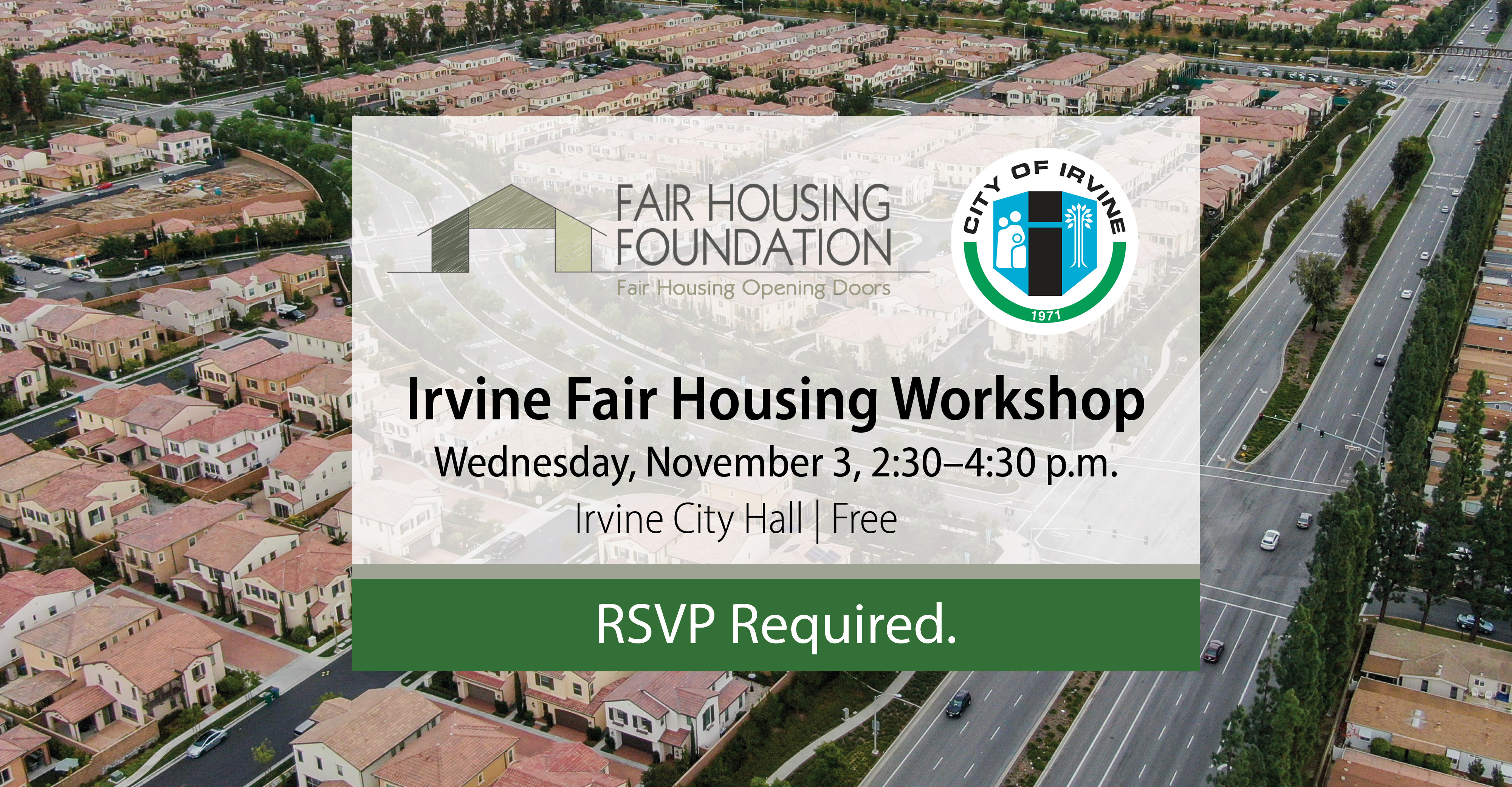 Fair Housing Planned for November 3 City of Irvine